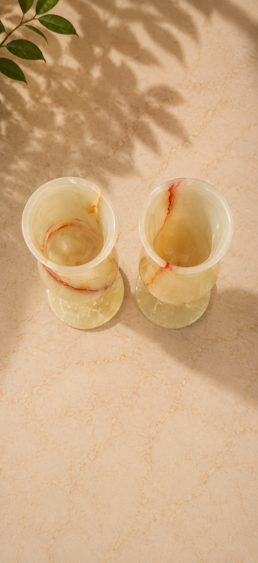 Handcrafted Onyx Marble Champagne Glass – Premium Natural Stone Drinkware (8" H x 3" W)