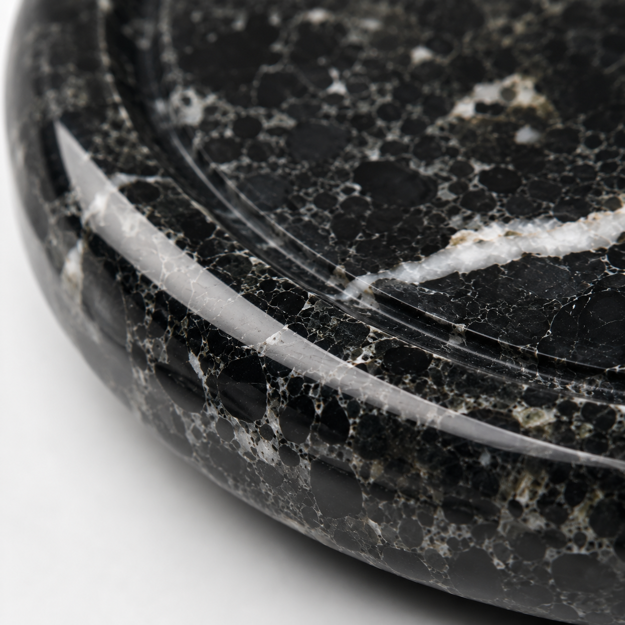 Handcrafted Black Marble Coaster Set with Holder – Set of 6 Natural Stone Drink Coasters for Coffee Table, Dining & Home Décor | Marvique Interior